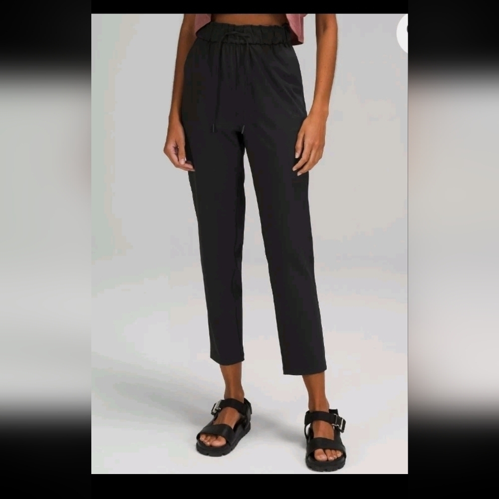 Lululemon Womens Black Stretch High-Rise 7/8 Length Casual Activewear Pant 6